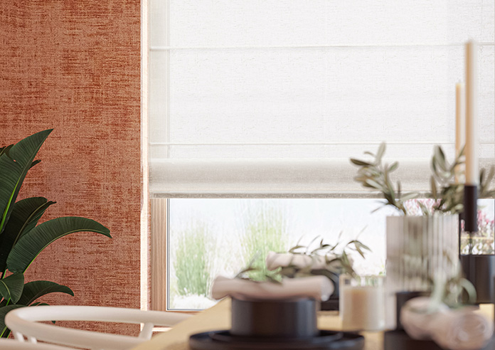 Gemstone Voile, White - Roman Blind - Image 5